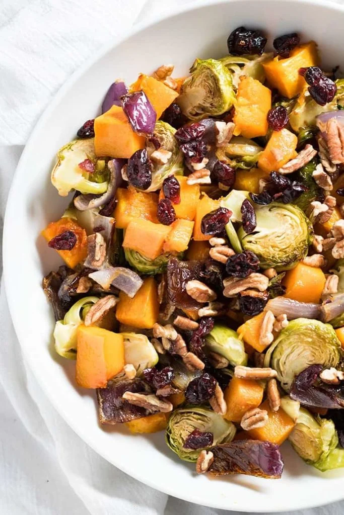 Roasted Vegetables with Walnuts and Cranberries